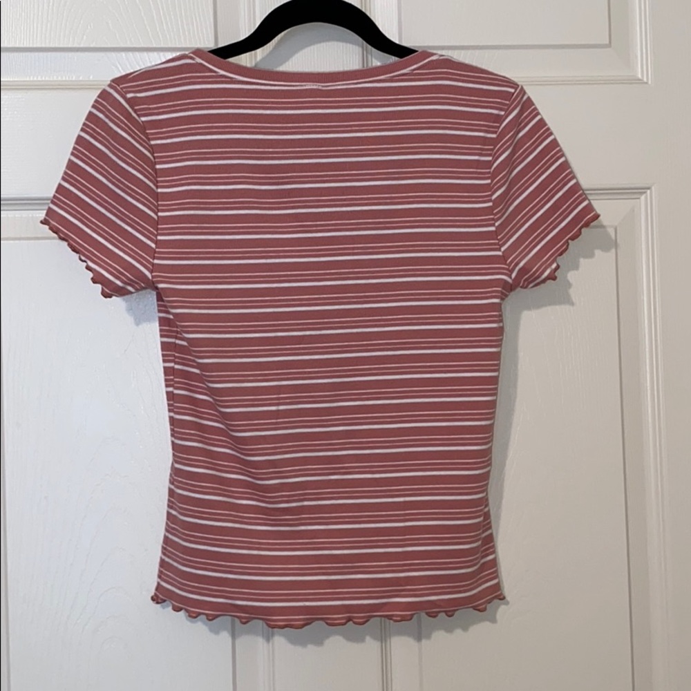 Stripped Ribbed Crop Top - Picture 2 of 4